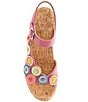 Brioso Brylee Leather Disk Embellished Cork Platform Sandals - Image 5