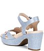 Brioso Brylee Printed Leather Disk Embellished Cork Platform Sandals - Image 3