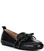 Brioso Diane Leather Bow Slip-On Flat Loafers - Image 1