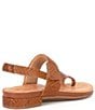 Color:Suntan - Image 2 - Dorado Embossed Leather Toe-Loop Sandals
