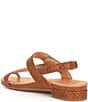 Color:Suntan - Image 3 - Dorado Embossed Leather Toe-Loop Sandals