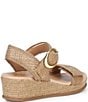 Brioso Huntley Five Soft Raffia Strap Wedge Sandals - Image 2