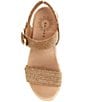 Brioso Huntley Five Soft Raffia Strap Wedge Sandals - Image 5