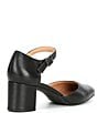 Color:Black - Image 2 - Jeanne Leather Ankle Strap Pumps