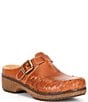 Color:Whiskey - Image 1 - Jordyn Braided Leather Clogs