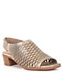 Brioso Mercer Perforated Webbed Leather Sandals - Image 1