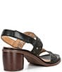 Color:Black - Image 2 - Paloma Leather Laser Cut Detail Slingback Sandals