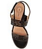 Color:Black - Image 5 - Paloma Leather Laser Cut Detail Slingback Sandals