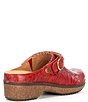 Color:Vermillion - Image 3 - Robson Tooled Leather Clogs