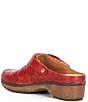 Color:Vermillion - Image 4 - Robson Tooled Leather Clogs