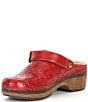 Color:Vermillion - Image 5 - Robson Tooled Leather Clogs