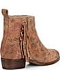 Brioso Sable Suede Floral Fringe Booties - Image 2