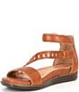 Color:Whiskey - Image 4 - Vista Asymmetrical Strap Flat Sandals