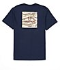 Color:Washed Navy/Off-White Tiger Camouflage - Image 1 - Alpha Square Short Sleeve Graphic T-Shirt