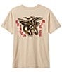 Color:Cream Classic Wash - Image 1 - Battle Eagle Short Sleeve Graphic T-Shirt