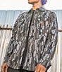 Brixton Builders Camouflage Printed Long Sleeve Canvas Overshirt, Color:Bark - Image 3