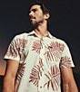 Color:Off White/Palm Leaf - Image 4 - Charter Palm Print Short Sleeve Woven Shirt