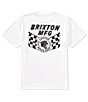 Brixton Dunbar Short Sleeve Graphic T-Shirt, Color:White - Image 1
