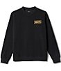 Brixton Long Sleeve Lightning Graphic Fleece Sweatshirt, Color:Black - Image 2