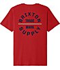 Brixton Oath Logo Short Sleeve Graphic T-Shirt, Color:Fuji Red/Dark Navy/Sand - Image 1