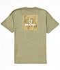 Color:Olive Surplus/Antelope/Off-White - Image 1 - Short Sleeve Alpha Square Standard Graphic T-Shirt