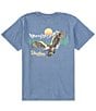 Brixton Short Sleeve Glacier Eagle Graphic T-Shirt, Color:Washed Navy Worn Wash - Image 1