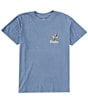 Color:Washed Navy Worn Wash - Image 2 - Short Sleeve Glacier Eagle Graphic T-Shirt