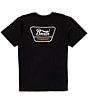 Brixton Short Sleeve Linwood Graphic T-Shirt, Color:Black/Orange/White - Image 1