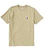 Color:Olive Surplus/Beige Classic Wash - Image 2 - Short Sleeve Stamp Graphic T-Shirt