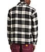 Brixton Union Long Sleeve Plaid Flannel Shacket, Color:Off-White/Black - Image 2
