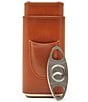 Brouk & Co Ashton 3-Cigar Leather Case with Cutter - Image 2