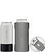 Color:Matte Gray - Image 1 - Hopsulator Trio MUV 3-In-1 (16oz/12oz Cans) Insulated Can Cooler