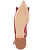 Bruno Magli Bella Leather Slingback Bow Detail Flats - Image 5