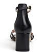 Color:Black - Image 3 - Felicity Leather Ankle Strap Dress Sandals