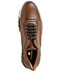 Color:Cognac - Image 4 - Men's Davio Leather Lace-Up Dress Sneakers