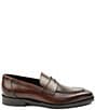 Color:Rust - Image 2 - Men's Nathan Leather Penny Loafers