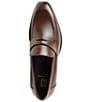 Color:Rust - Image 4 - Men's Nathan Leather Penny Loafers
