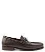 Color:Dark Brown - Image 2 - Men's Trieste Bit Detail Leather Slip-On Loafers