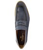 Color:Blue - Image 4 - Men's Varrone Leather Penny Loafers