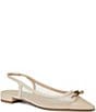 Color:Sand Patent - Image 1 - Pamina Mesh Patent Leather Sling Bow Pumps