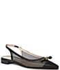 Color:Black Patent - Image 1 - Pamina Mesh Patent Leather Sling Bow Pumps