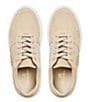 Color:Sand - Image 4 - Paola Suede Lace-Up Sneakers