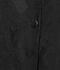 Bryn Walker Babette Memory Crunch Jacquard Draped-Point Collar Long Bell Sleeve Button-Front Jacket - Image 4