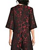 Bryn Walker Calla Wool-Blend Floral Round Neck Elbow Sleeve Open-Front Coordinating Jacket - Image 2