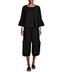 Color:Black - Image 3 - Casbah Wide Leg Pull-On Elastic Coordinating Pants