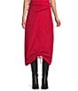 Bryn Walker Cleo Memory Crunch Adjustable Tie Ruched Midi Skirt, Color:Holly - Image 1