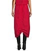 Bryn Walker Cleo Memory Crunch Adjustable Tie Ruched Midi Skirt, Color:Holly - Image 2