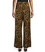 Bryn Walker Coordinating Osca Feather Print Elastic Waist Wide-Leg Pull-On Pants - Image 2