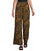 Bryn Walker Coordinating Osca Feather Print Elastic Waist Wide Leg Pull-On Pants - Image 1