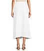 Bryn Walker Cotton Jersey Drawstring Elastic Waist A-Line Skirt, Color:White - Image 2